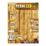 nextbuy Perde Led 3x3 Kumandalı 8 Fonksiyonlu 300 Led 10 Sarkıtlı Usb Gece Lambası Yılbaşı Çam Ağacı Süsleme