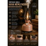 nextbuy Şarjlı Nostaljik Gaz Lambası Aroma Terapi Retro Hava Nemlendirici Difüzör Buhar Makinesi Dekoratif Masa ve Gece Lambası