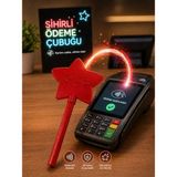 nextprintx Eğlenceli Sihirli Değnek Kartlık – Kredi Kartı Için Esprili Ödeme Aksesuarı | 2 Parça - Kırmızı