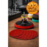 Nextra 115 mm Cırt Zımpara Kağıdı El Zımparaları Ucu Seti Matkap Aparatı Avuç Içi Spiral Taşlama 102 Parça