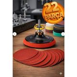 Nextra 115 mm Cırt Zımpara Kağıdı El Zımparaları Ucu Seti Matkap Aparatı Avuç Içi Spiral Taşlama 22 Parça