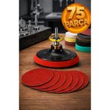 Nextra 115 mm Cırt Zımpara Kağıdı El Zımparaları Ucu Seti Matkap Aparatı Avuç Içi Spiral Taşlama 75 Parça