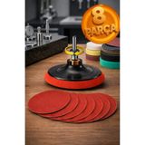 Nextra 115 mm Cırt Zımpara Kağıdı El Zımparaları Ucu Seti Matkap Aparatı Avuç Içi Spiral Taşlama 8 Parça