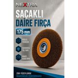 NEXTRA 175mm Saçaklı Daire Tel Fırça - Taşlama Motoru için Paslanmaz Çelik Zımpara Fırçası