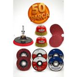 NEXTRA 50 Parça Spiral Matkap Taşlama Seti Zımpara Flap Disk Çanak Fırça Kesici Taş İnox Taş Zımpara Tabanı Aparat Seti