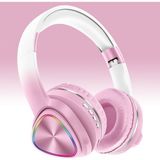 Nextron Kablosuz Bluetooth Kulaklık Kulak ve Kafa Üstü Kablosuz Anc Işıklı Oyun ve Müzik Kulaklığı - Pembe
