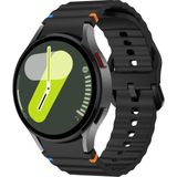 Nextron Samsung Galaxy Watch 4/5/6/7/fe/40/44/classic/42/43/46/47 Uyumlu Yüksek Kaliteli Spor Silikon Kordon - Siyah
