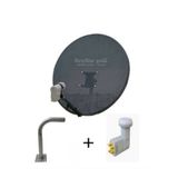 Nextstar gold Çanak Anten 80 Cm Delikli Gri 4 Lü Lnb Hediye L Demir Duvara Montaj Ile Birlikte