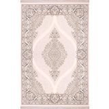Nexus Luxury Carpet Halı Majestic 38834 Beyaz Klasik Figürlü Retro Halı BEYAZ 150 x 230
