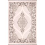 Nexus Luxury Carpet Halı Majestic 38834 Beyaz Klasik Figürlü Retro Halı BEYAZ 200 x 300