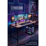 Nexus Oyuncu Masası 60X140 Cm, Çam Renk Bilgisayar Masası, Gamer Masası, Gaming Masa - Ahşap - Siyah