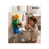 NEXUSS DESIGN Dekoratif Lego Adam Tuvalet Kağıdı Tutucu Modern Banyo Aksesuarı Eğlenceli Tasarım Duvar Askılığı