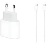 Nexvion 20W Apple Iphone 15 - 16 - Pro - Pro Max Type-C To Type-C Hızlı Şarj Aleti Seti Kablo ve Adaptör - Beyaz