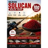 Nexvoria 100 Adet Silikon Solucan Balık Yemi 3.5 cm – Esnek Yapay Solucan Yem