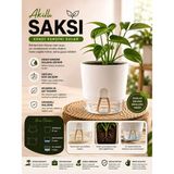 Nexvoria Kendinden Sulamalı Akıllı Saksı – Su Hazneli Fitilli Çiçek ve Bitki Saksısı 2 Litre - Beyaz