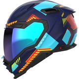 Nexx X.wst 3 Fluence Mavi-Kırmızı Kask - Çift Renk - XL