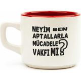 Neyim Ben? Aptallarla Mücadele Vakfı Mı? Beyaz Venüs Kupa - Hediye Seramik Kupa - 195 ml
