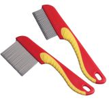 NEYSTORE 1 Kısa Dişli + 1 Uzun Dişli, Renkli Plastik Tutma Saplı, Metal Sık, Dişli Bit Tarağı (Toplam da 2 Adet)
