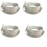 NEYSTORE 120 cm Yassı Simli Ayakkabı Bağcığı, Parlak Convers, Spor Ayakkabı Bağcığı (2 Çift Gümüş Simli Gri)