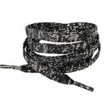 NEYSTORE 120 cm Yassı Simli Ayakkabı Bağcığı, Parlak Convers, Spor Ayakkabı Bağcığı (2 Çift Gümüş Simli Siyah)