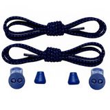 NEYSTORE 2 ÇİFT- Yuvarlak Çizgili, Koyu Lacivert, 100 cm Elastik Akıllı, Kilitle, Tak-Bırak Bağcık, Yeni Nesil, Bağlamaya Gerek Olmayan Bot, Spor, Ayakkabı Bağcığı