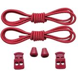 NEYSTORE Yuvarlak, 100 cm Elastik Akıllı, Kilitle, Tak-Bırak Bağcık, Yeni Nesil, Bağlamaya Gerek Olmayan Bot, Spor, Klasik Ayakkabı Bağcığı, 1 Çift (Bayrak Kırmızı)
