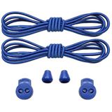 NEYSTORE Yuvarlak, Akıllı, Kilitle, Tak-Bırak Bağcık, Yeni Nesil, Bağlamaya Gerek Olmayan Bot, Spor, Klasik Ayakkabı Bağcığı,Elastik 100 cm,1 Çift (Koyu Saks Parlement Mavisi/Lacivert)