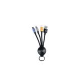 Nezih Case 3 In 1 Usb Çoklu Şarj Kablosu 3.0 A Güç (type-c) - 2.4 A Güç (micro) - 2.4 A Güç (lightning)