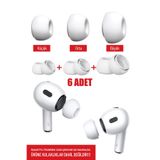 Nezih Case AirPods Pro 3 Uyumlu 3 Çift (XS,S,L) Silikon Yedek Kulaklık Ucu Beyaz