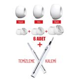Nezih Case AirPods Pro 3 Uyumlu Silikon Yedek Kulaklık Ucu + Airpods Temizleme Kalemi