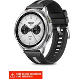 Nezih Case Amazfit Pace / Gtr 2 / Gtr 2e / Gtr 3 / Gtr 3 Pro / Gtr 47MM Uyumlu Dikişli Lansman Kordon 22MM - Siyah