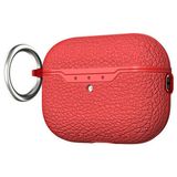 Nezih Case Apple Airpods Pro 2. Nesil Leather Design Protective Silicon Kılıf - Kırmızı