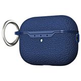 Nezih Case Apple Airpods Pro 2. Nesil Leather Design Protective Silicon Kılıf - Lacivert