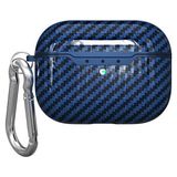 Nezih Case Apple Airpods Pro Carbon Fiber Mavi Silikon Cep Telefonu Kılıf