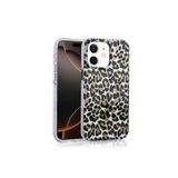 Nezih Case Apple iPhone 11 Uyumlu Magsafe Şarj Özellikli Leopar Desenli Kapak Kılıf, Siyah Kahverengi