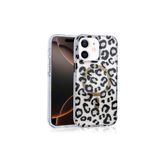 Nezih Case Apple iPhone 11 Uyumlu Magsafe Şarj Özellikli Leopar Desenli Kapak Kılıf, Siyah