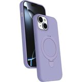 Nezih Case Apple iPhone 14 Plus / 15 Plus Uyumlu Içi Kadife Stand Olabilen Halka Yüzüklü Kılıf - Çok Renkli