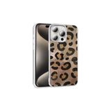 Nezih Case Apple iPhone 14 Pro Max Uyumlu Leopar Desenli Koruyucu Kapak Kılıf, Gold