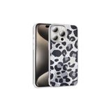 Nezih Case Apple iPhone 14 Pro Max Uyumlu Leopar Desenli Koruyucu Kapak Kılıf, Gri