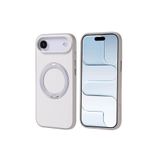 Nezih Case Apple iPhone 17 Air Uyumlu Mat Yüzeyli Magsafe Sarj Destekli Stand Yüzüklü Kılıf, Gri