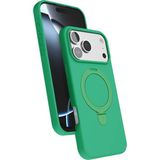 Nezih Case Apple iPhone 17 Pro Uyumlu Içi Kadife Stand Olabilen Halka Yüzüklü Kılıf - Yeşil