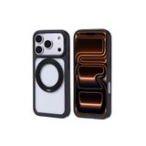 Nezih Case Apple iPhone 17 Pro Uyumlu MagSafe Şarj Destekli Stand Yüzüklü Kılıf, Siyah