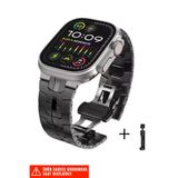 Nezih Case Apple Watch 2/3/4/5/6/7/8/9/se/ultra 42/44/45/49mm ve Seri 10 46mm Baklalı Paslanmaz Çelik Kordon