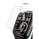 Nezih Case Apple Watch 41mm Uyumlu Tam Kaplayan Jelatin Ekran Koruyucu (2 Adet)