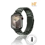 Nezih Case Apple Watch Seri 2/3/4/5/6/7/8/9/se 38 40 41mm Paslanmaz Çelik Ayarlanır Pim Metal Kordon