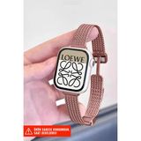 Nezih Case Apple Watch Seri 2/3/4/5/6/7/8/9/se 38MM 40MM 41MM ve Seri 10/11 42MM Uyumlu Hasır Kordon - Rose - 8- Apple Watch Seri 2/3/4/5/6/7/8/9/se 38mm 40mm 41mm ve Seri 10/11 42mm