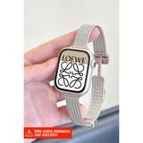 Nezih Case Apple Watch Seri 2/3/4/5/6/7/8/9/se 38MM 40MM 41MM ve Seri 10/11 42MM Uyumlu Hasır Kordon - Silver - 8- Apple Watch Seri 2/3/4/5/6/7/8/9/se 38mm 40mm 41mm ve Seri 10/11 42mm