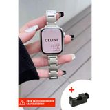 Nezih Case Apple Watch Seri 2/3/4/5/6/7/8/9/se 38MM 40MM 41MM ve Seri 10/11 42MM Uyumlu Ince Metal Kordon - Silver - 3- Apple Watch Seri 2/3/4/5/6/7/8/9/se 38mm 40mm 41mm ve Seri 10/11 42mm