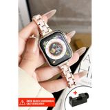 Nezih Case Apple Watch Seri 2/3/4/5/6/7/8/9/se 38MM 40MM 41MM ve Seri 10/11 42MM Uyumlu Kordon - Rose - 7- Apple Watch Seri 2/3/4/5/6/7/8/9/se 38mm 40mm 41mm ve Seri 10/11 42mm
