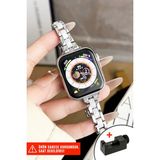 Nezih Case Apple Watch Seri 2/3/4/5/6/7/8/9/se 38MM 40MM 41MM ve Seri 10/11 42MM Uyumlu Kordon - Silver - 7- Apple Watch Seri 2/3/4/5/6/7/8/9/se 38mm 40mm 41mm ve Seri 10/11 42mm